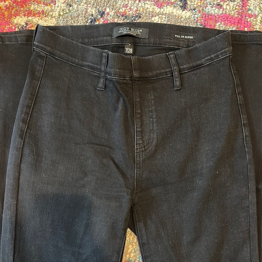 Judy Blue Black Flare Wide Leg Jeans